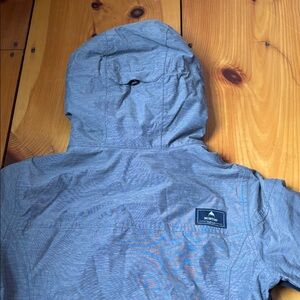 BURTON Women's S Denim Blue Jet Set Jacket Apron Venting DryRide Tech Thermolite